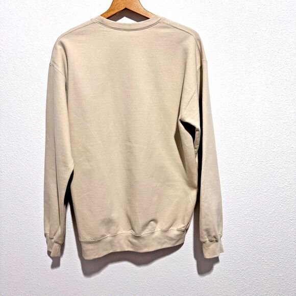 Kittenish Unisex Beige Medium Sweatshirt Cotton 'Barely Awake' Skeleton Print - Picture 4 of 12